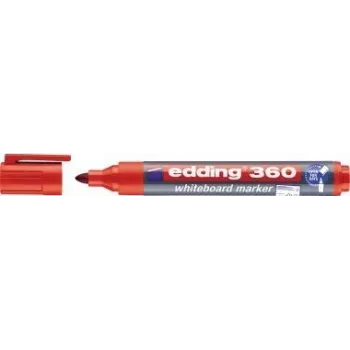 Markieris Edding e-360 sarkans — sausās dzēšanas tāfeles marķieris, divpusēja uzgaļa 1,5 mm un 3 mm
