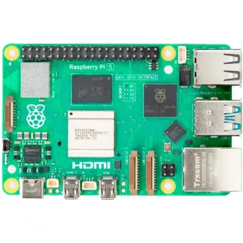 Vienas plates dators Raspberry Pi 5 2 GB RAM, Raspberry — kompakts izstrādes plates dators, mazjaudas SBC