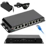 Extralink PoE slēdzis KRATOS 7x Gigabit PoE, 1x Uplink RJ45, barošanas bloks 24V 2.5A, 60W