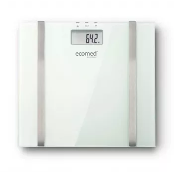 Ecomed BS-70E taisnstūrveida balti elektroniskie personīgie svari