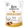 Suņu kārums Brit Dog Skin & Coat Krill Coconut 150 g — diētiski cieti našķi pieaugušiem suņiem, krila garša, bez lipekļa
