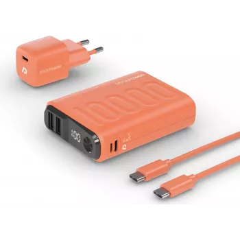 RealPower PB-10000 litija polimēra (LiPo) 10000 mAh oranžs (390660)