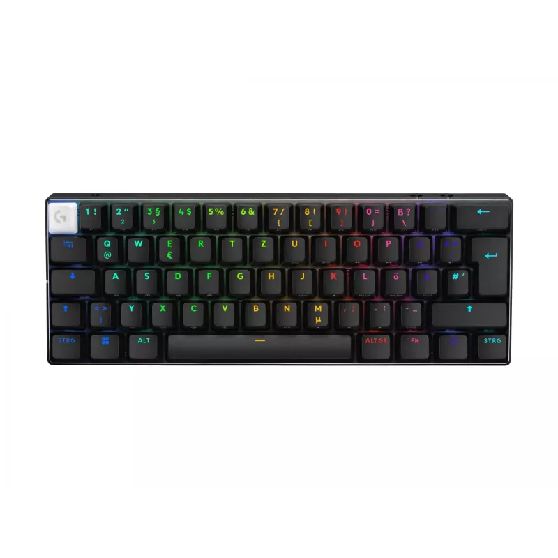 Logitech G PRO X 60 spēļu tastatūra USB RF bezvadu Bluetooth QWERTZ melna