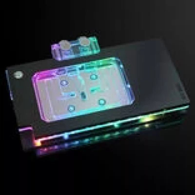 BitsPower NEBULA Astral RTX 5090 radiators ARGB akrils, melns