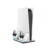 EgoGear SCC5-P5-WH, lādēšanas sistēma, PlayStation 5, balts, vadu, 258 mm, 53 mm