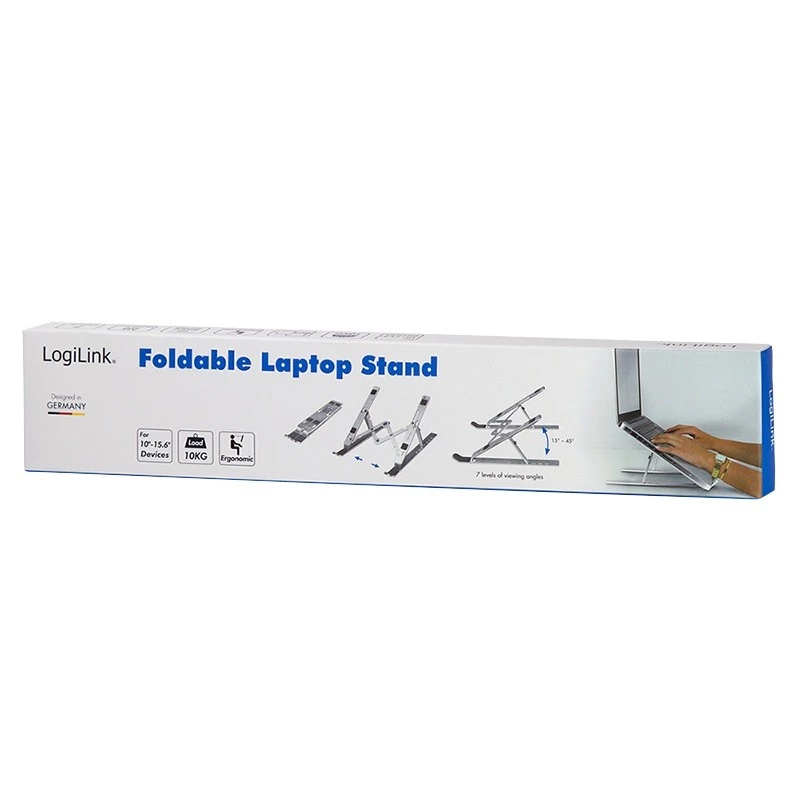 Klēpjdatora statīvs LogiLink AA0134 sudrabots 40,6 cm (16 collas)