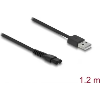 USB lādēšanas kabelis 5 V DELOCK elektriskajiem skuvekļiem — saderīgs ar MANSCAPED 2.0/3.0 sēriju, 1 gab.