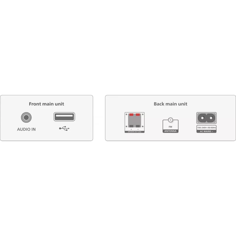 Philips TAM3205M2 mājas audio sistēma Mājas audio mikrosistēma 20 W Melna, Sudraba