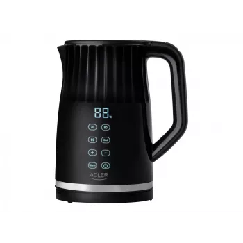 Adler AD 1350 1.7L temperatūras regulējama LED elektriskā tējkanna Melna