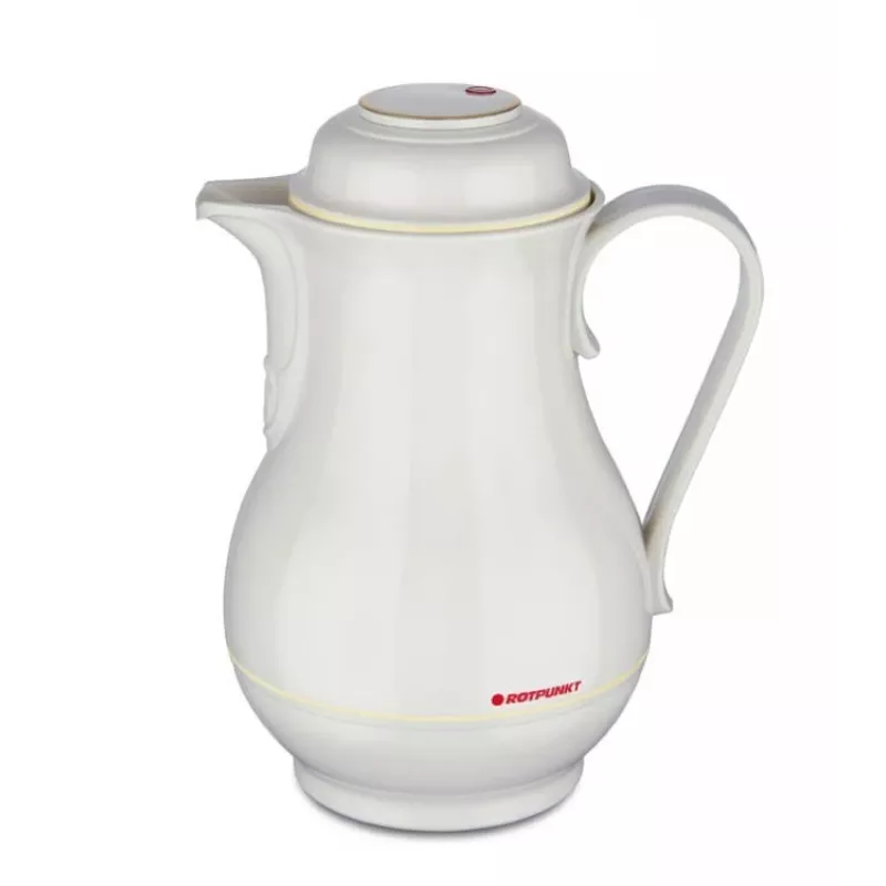 Termosa krūze ROTPUNKT 1,2 L, ziloņkaula krāsa — 24 h karsts / 36 h auksts, rokturis, 199×255 mm