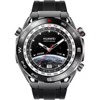 Huawei Watch Ultimate - Viedpulkstenis ar siksnu - Hidrogenēta nitrila gumija (HNBR) - Plaukstas izmērs: 140-210 mm - Displejs 3.8 cm (1.5) - NFC, Bluetooth