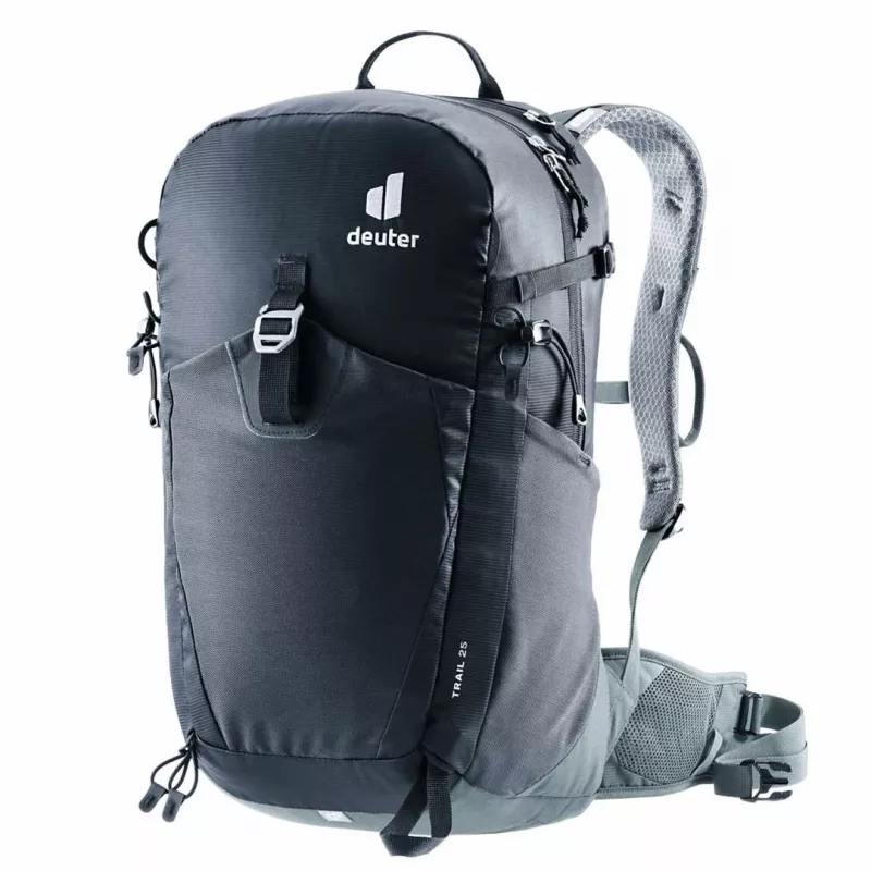 Mugursoma DEUTER Trail 25 — 25 L pārgājienu dienas soma, melnā/akmens pelēkā