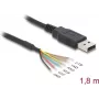 DeLOCK USB 2.0 uz Serial UART LVTTL pārveidotājs 6 atvērti vadi 3.3V 1.8m