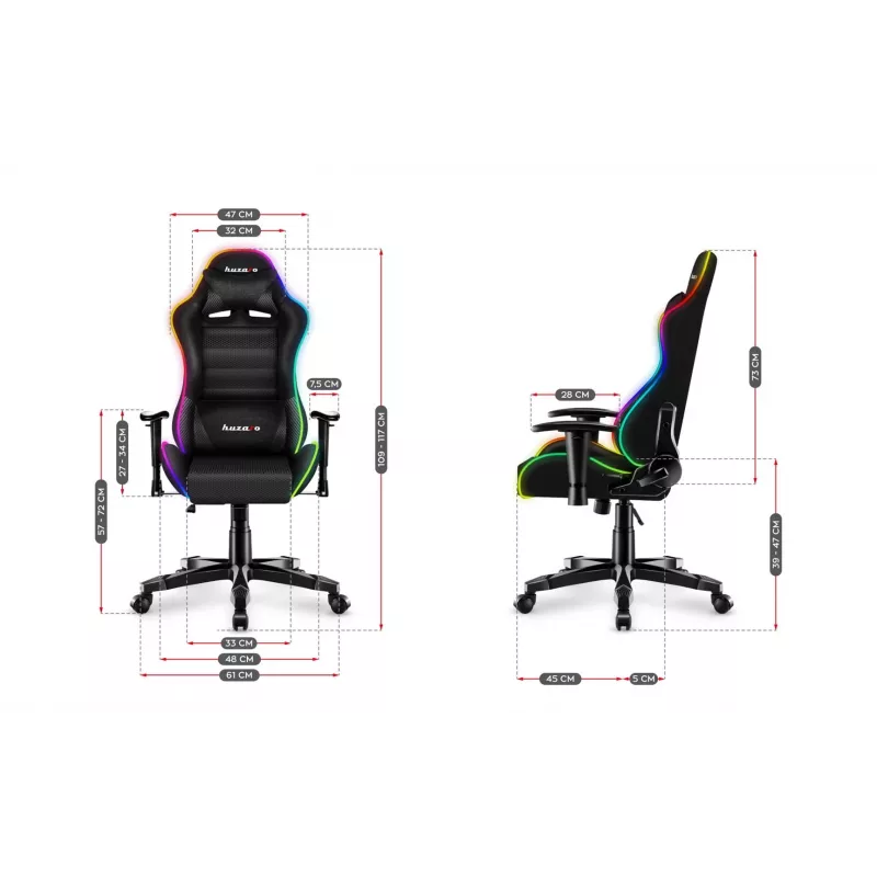 GAMING KRĒSLS BĒRNIEM HUZARO RANGER 6.0 RGB MESH