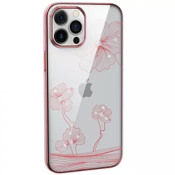 Aizsargājošs tālruņa vāciņš Devia Crystal Flora iPhone 12 mini, rozā zelta krāsā