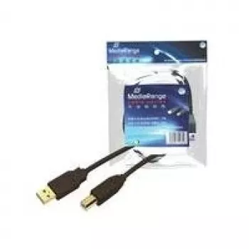 USB kabelis MediaRange MRCS101 1,8 m USB A USB B melns