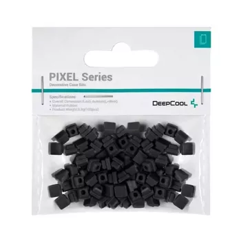 DeepCool PIXEL gumijas stiprinājumi universālā iepakojumā 100 gab., melni, kopējais svars 9,8 g
