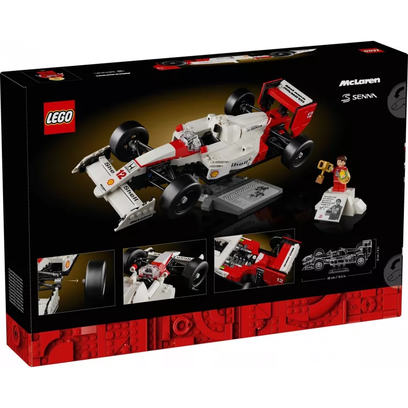 LEGO komplekts McLaren MP4/4 Ayrton Senna 10330 — LEGO ICONS mēroga modeļa eksponāts