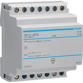 Drošības transformators 12V/1.33A vai 24V/0.67A ST313 (ST313)