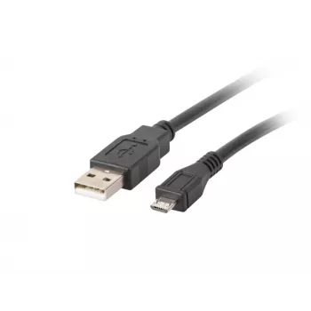 Lanberg CA-USBM-10CC-0010-BK USB kabelis USB 2.0 1 m Micro-USB B USB A Melns