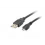 Lanberg CA-USBM-10CC-0010-BK USB kabelis USB 2.0 1 m Micro-USB B USB A Melns