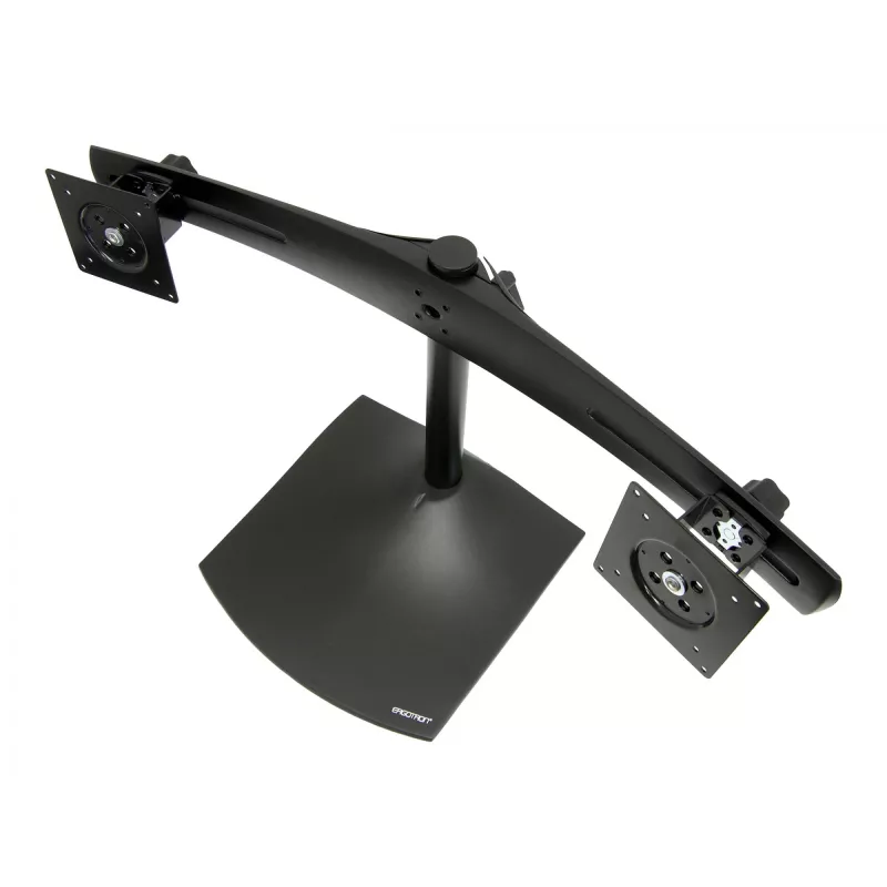Ergotron DS100 - statīvs - horizontāls - 2 LCD displejiem - Alumīnijs, Tērauds - Melns - Ekrāna izmērs: līdz 61 cm (līdz 24 collām)