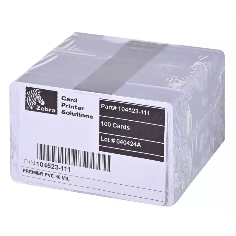 Zebra Premier PVC karte, 30 mil (5 iepakojumi x 100)