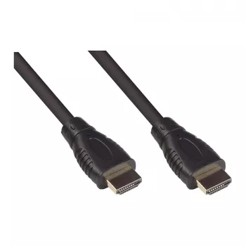 HDMI 2.0b savienojuma kabelis, 4K / UHD @60Hz, 18 Gbit/s, apzeltīti kontakti, melns, 0,5 m, Good Connec (4520-005)