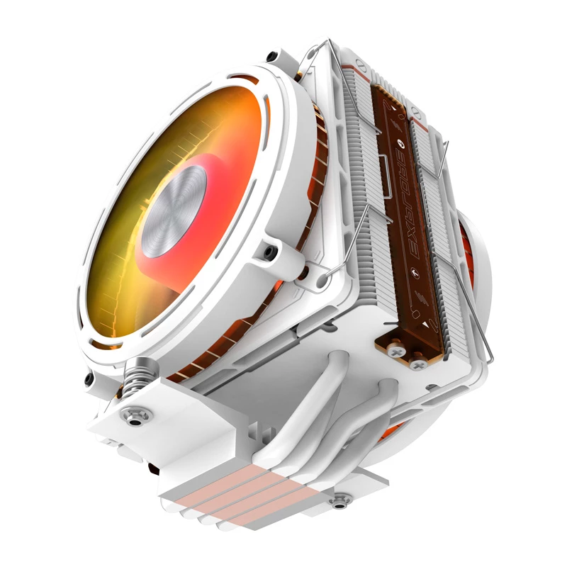 Procesora dzesētājs Darkflash E400 PLUS (balts) — aktīva gaisa dzesēšana centrālajam procesoram, torņa dizains, viena ventilatora konfigurācija