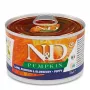 Mitrā suņu barība Farmina N&D Puppy Jēra gaļa ar ķirbi un mellenēm 140 g paciņa, mazām šķirnēm (5–10 kg), 12% olbaltumvielu, 6% tauku, 75% mitruma