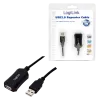 LogiLink USB 2.0 pagarinātājkabelis - 5,0 m USB kabelis 5 m USB A