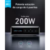 Lādētājs GeNPrime 200W GaN 4xUSB-C 2xUSB-A Melns
