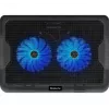 Piezīmjdatora dzesēšanas paliktnis DEFENDER NS-503 līdz 43,2 cm (17 collu) portatīvajiem datoriem, 2 ventilatori, USB barošana, melns