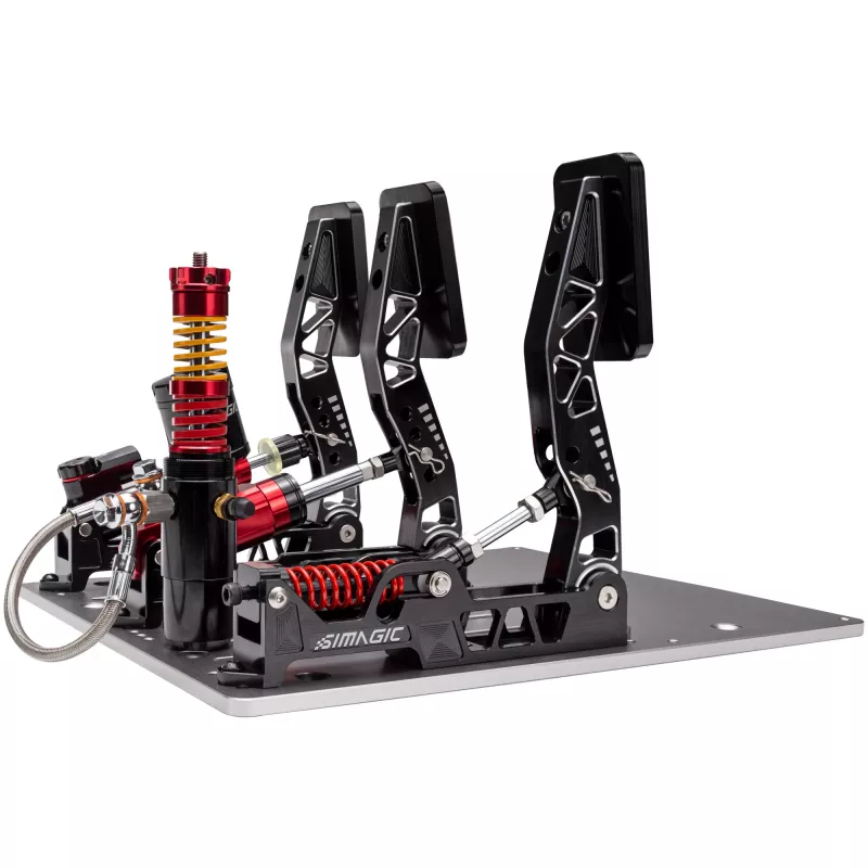 Simagic P2000 Hydrauliskā 3-Pedāļu Komplekts, 100KG Slodzes Elements - Crimson Edition
