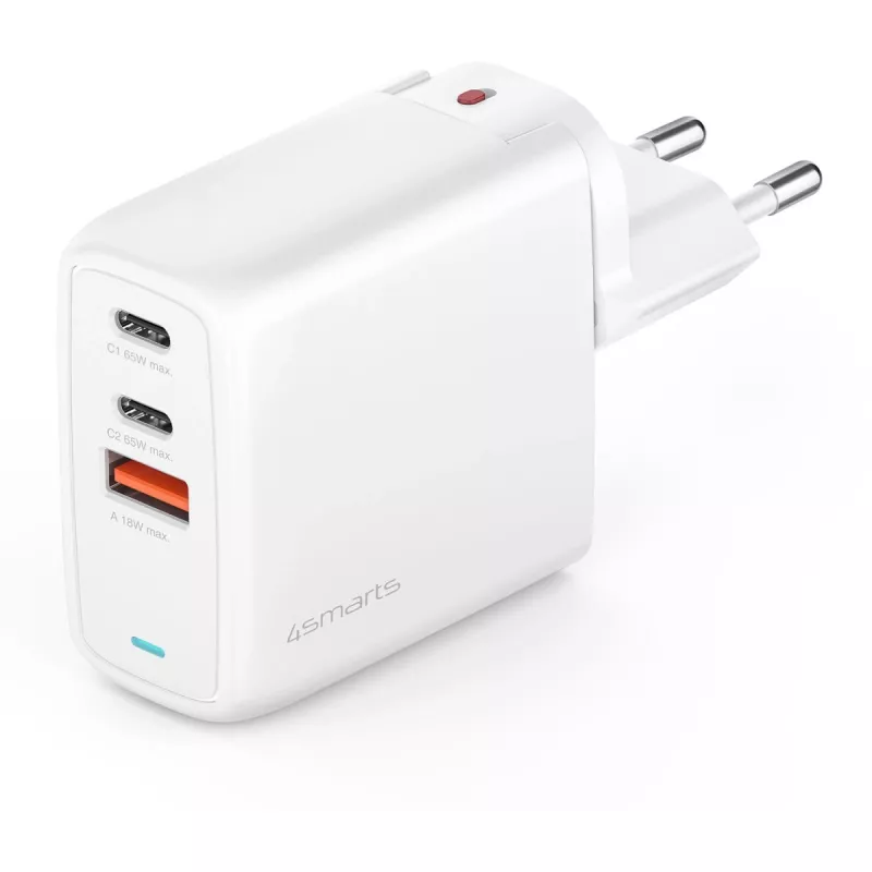 Iekštelpu lādētājs 4smarts GaN Flex Universal balta