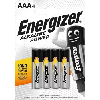 ENERGIZER BATTERY ALKALINE POWER AAA LR03 4 GABALI