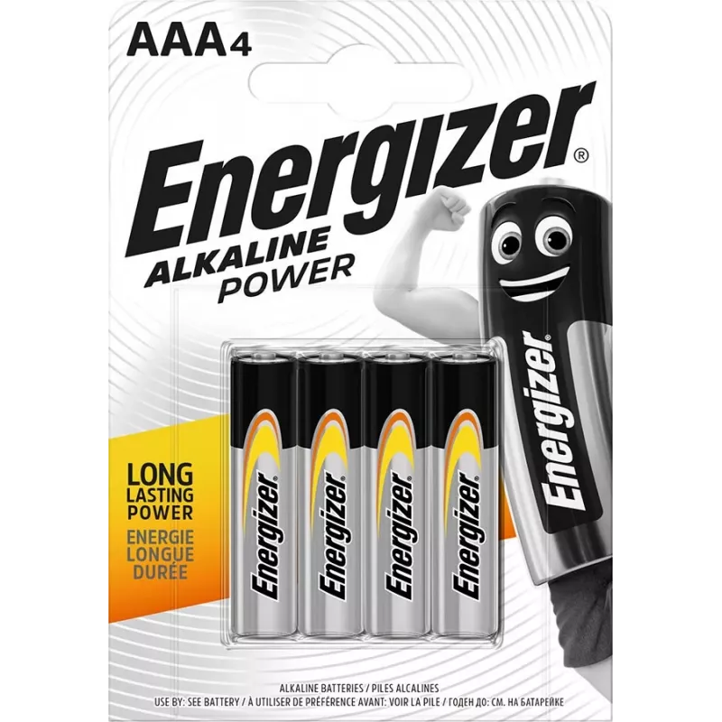 ENERGIZER BATTERY ALKALINE POWER AAA LR03 4 GABALI