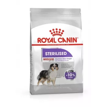 Sausā suņu barība Royal Canin Medium Sterilised Adult 12 kg — sterilizētiem vidēja izmēra pieaugušiem suņiem, mājputnu gaļa, olbaltumvielas 28%, tauki 13%