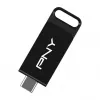 PNY Elite, 64 GB, USB Type-C, 3.2 Gen 1 (3.1 Gen 1), 120 MB/s, Dia, Melns