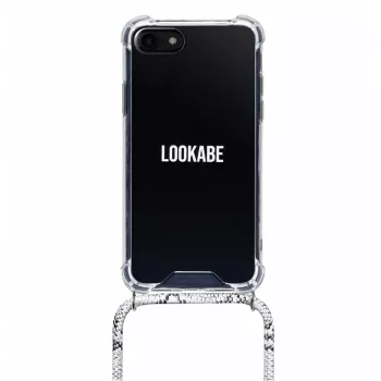 Kaklarota Lookabe Snake Edition iPhone XR, sudraba — tālruņa valkājams aksesuārs