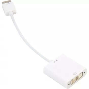 DisplayPort uz DVI adaptera kabelis Sharkoon 0,15 m balts — DisplayPort 1.2 uz DVI