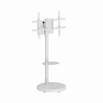 Grīdas TV statīvs GEMBIRD TVS-86TR-01-W 37–86 collu televizoriem, balts, grozāms un noliecams, VESA 200x200–600x400, maks. slodze 50 kg
