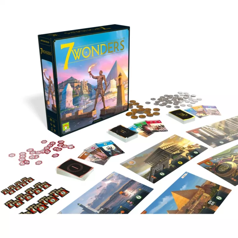 7 Wonders - pamata spēle - jauns dizains, galda spēļu eksperta Gada spēle 2011