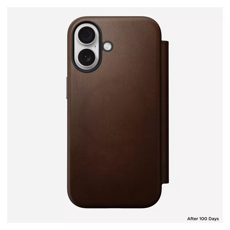 Folio stila telefona maciņš Nomad NM014209858 Apple iPhone 17, 16 cm (6,3 collas), brūns, 4 karšu kabatiņas