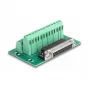 DeLOCK D-Sub 25 kontaktu ligzda uz spaiļu bloku DIN sliedei 51mm x 86mm x 30mm