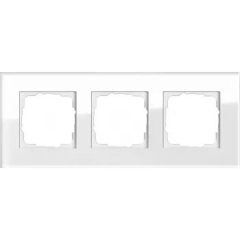 Stikla slēdža pārsega plāksne Gira Esprit Glas balta, bezskrūvju, 95×236,8×9,85 mm