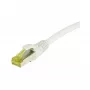 komutācijas kabelis RJ45, CAT6A 500Mhz, 0,5m, balts, S-STP(S/FTP), TPE/LSZH(Ultraflex), AWG26, ar Cat.7 izejas kabeli, Synergy 21 (S217630)