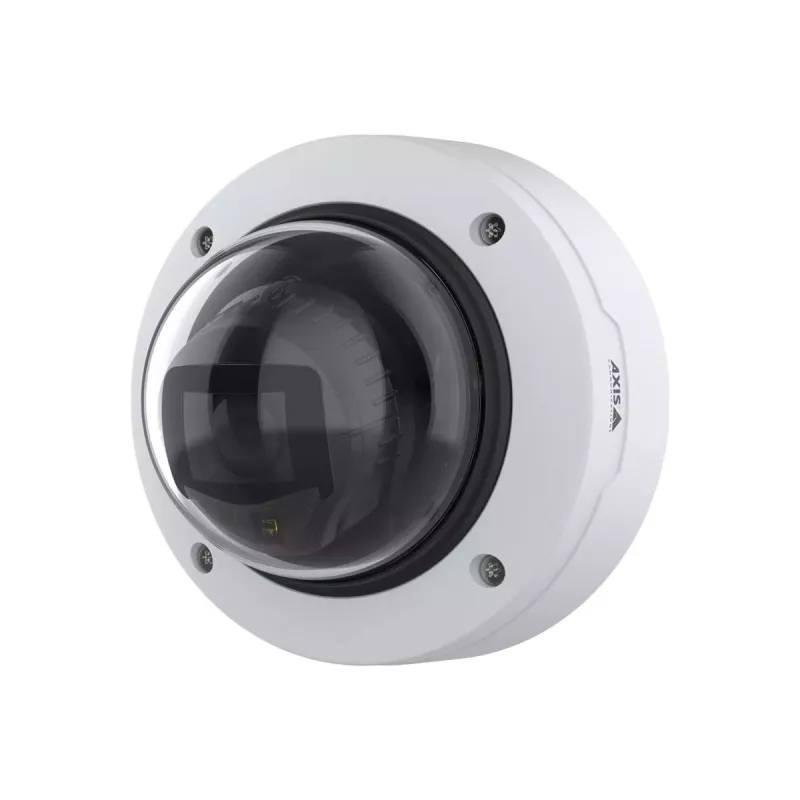 IP kupola drošības kamera AXIS P3277‑LV — 2592×1944 CMOS, 104° HFOV, 30 fps, griestu/sienas montāža, iekštelpām/ārtelpām