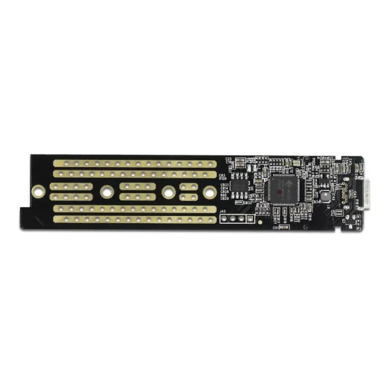 SSD korpuss DeLOCK 42620 ārējais korpuss M.2 NVME PCIe SSD ar USB Type-C ligzdu, caurspīdīgs