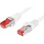 LANBERG ielāpu vads Cat6 S/FTP LSZH CU 1 m Balts RJ-45 uz RJ-45